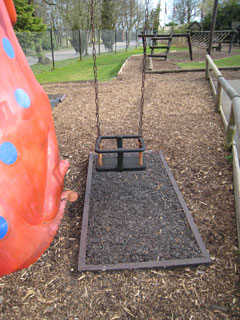 rubber bark under swing